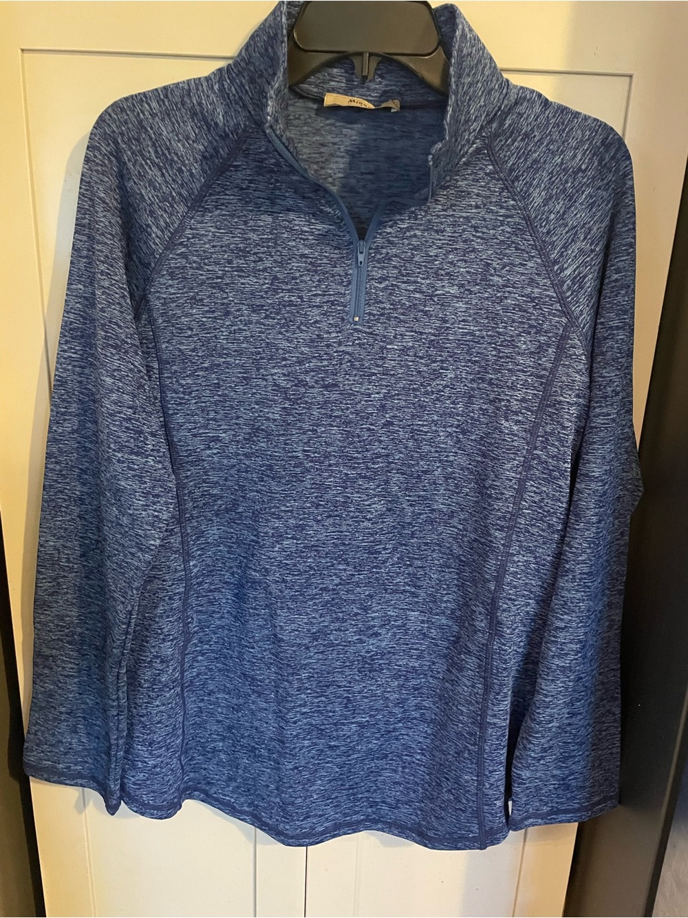 Women's Heathered Navy Quarter-Zip Pullover Hoodie